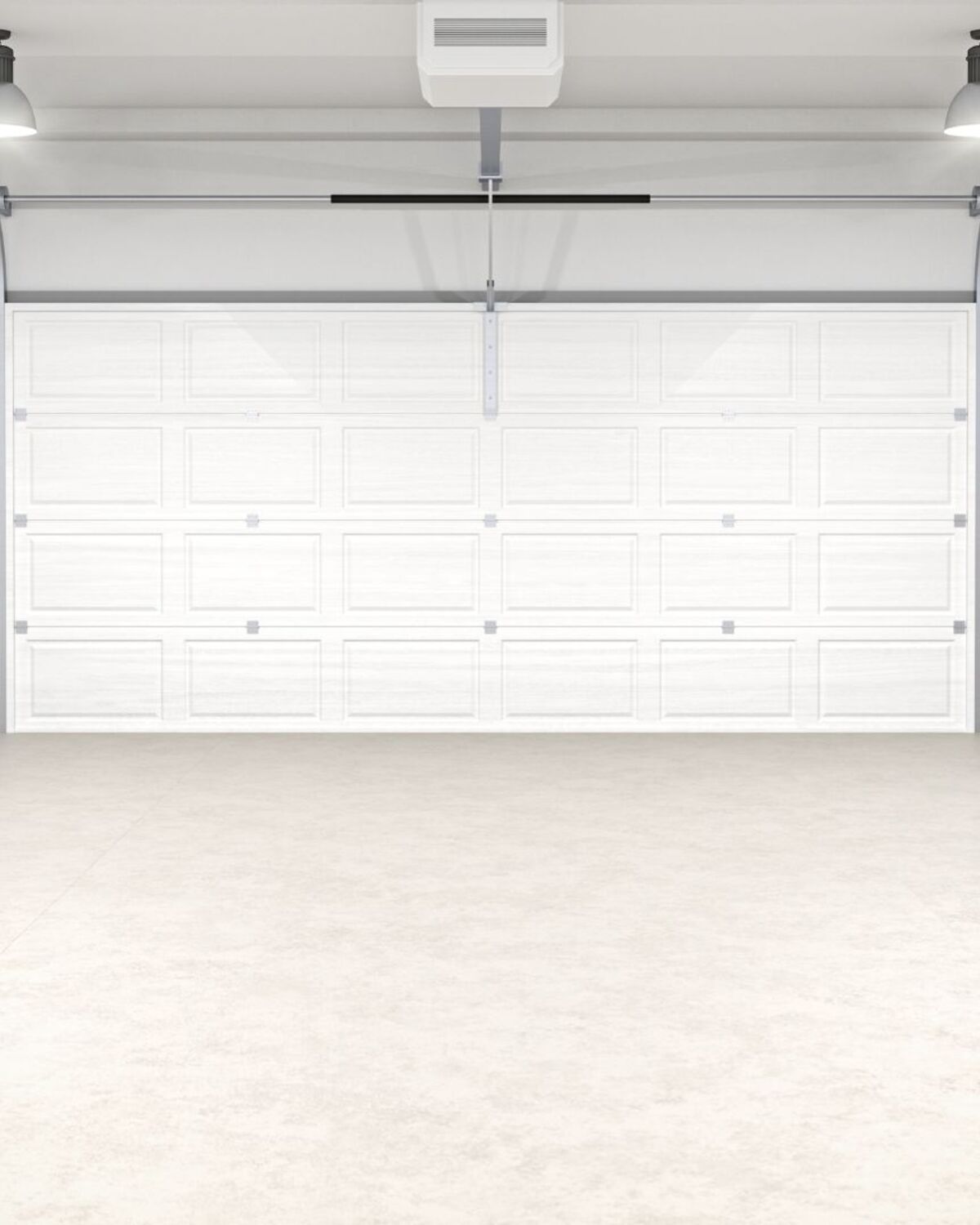 Cleared garage with empty shelving after an estate cleanout