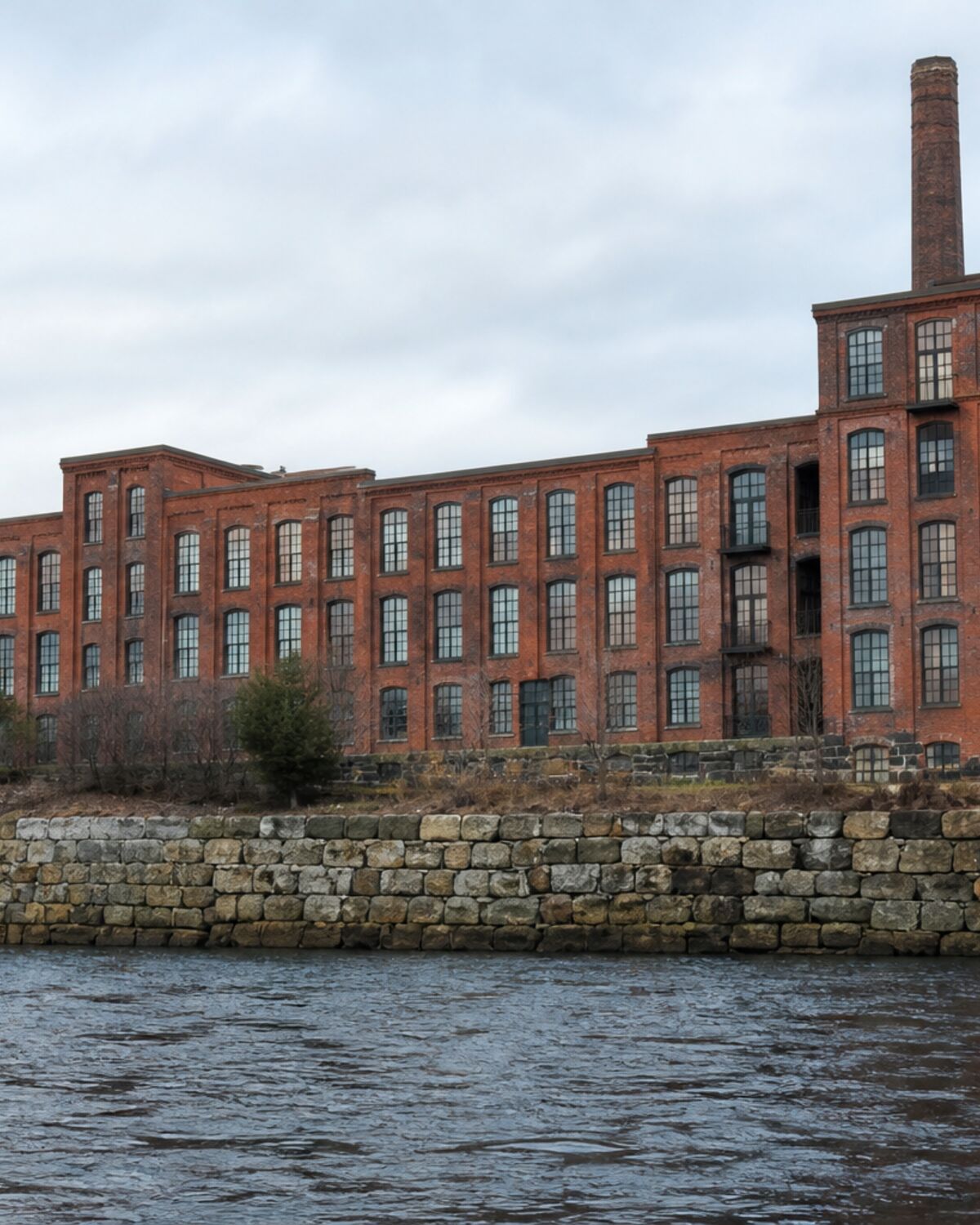 Converted brick millyard building in Manchester, New Hampshire