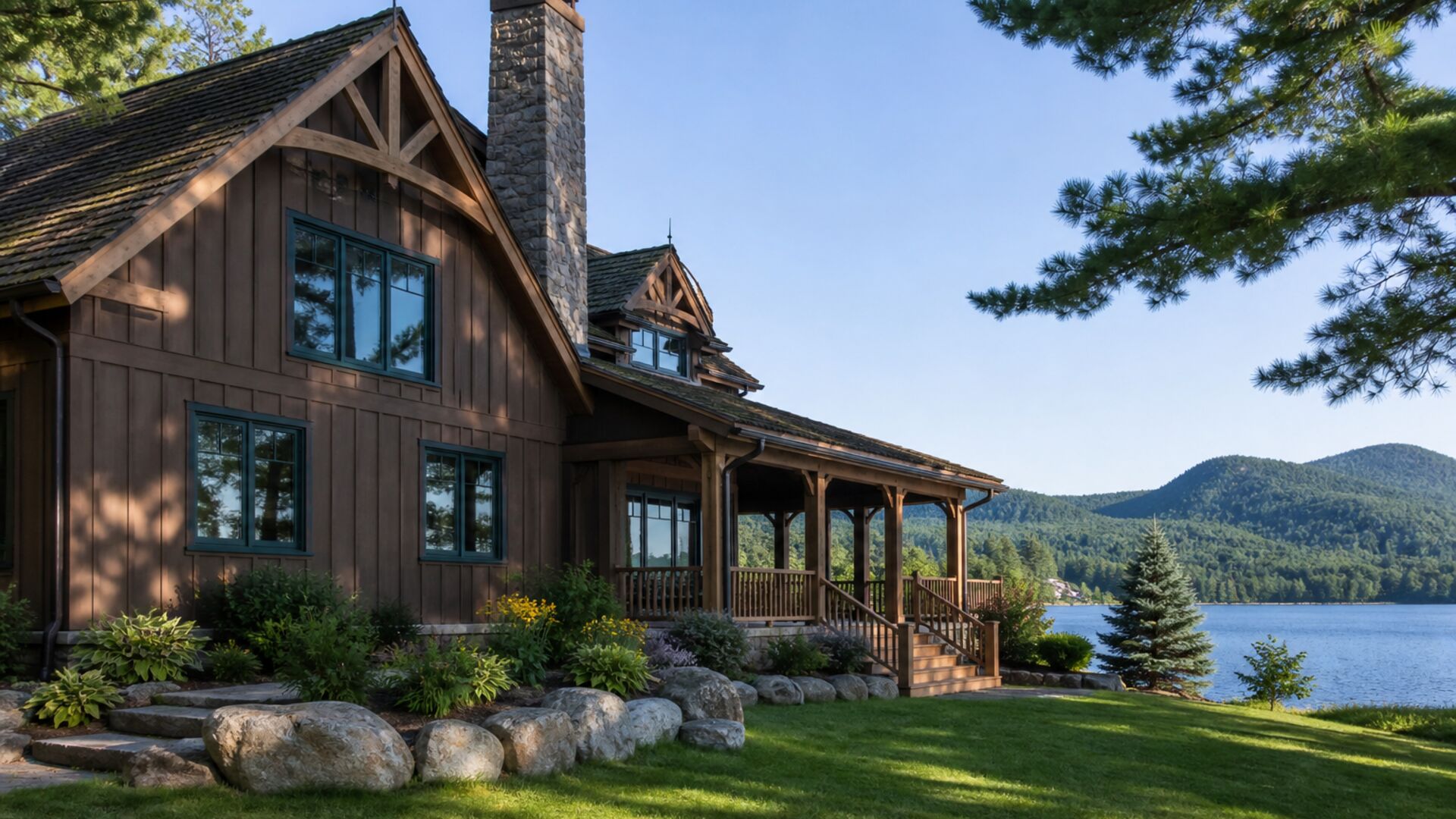 Lakefront home on Lake Champlain near Burlington, Vermont
