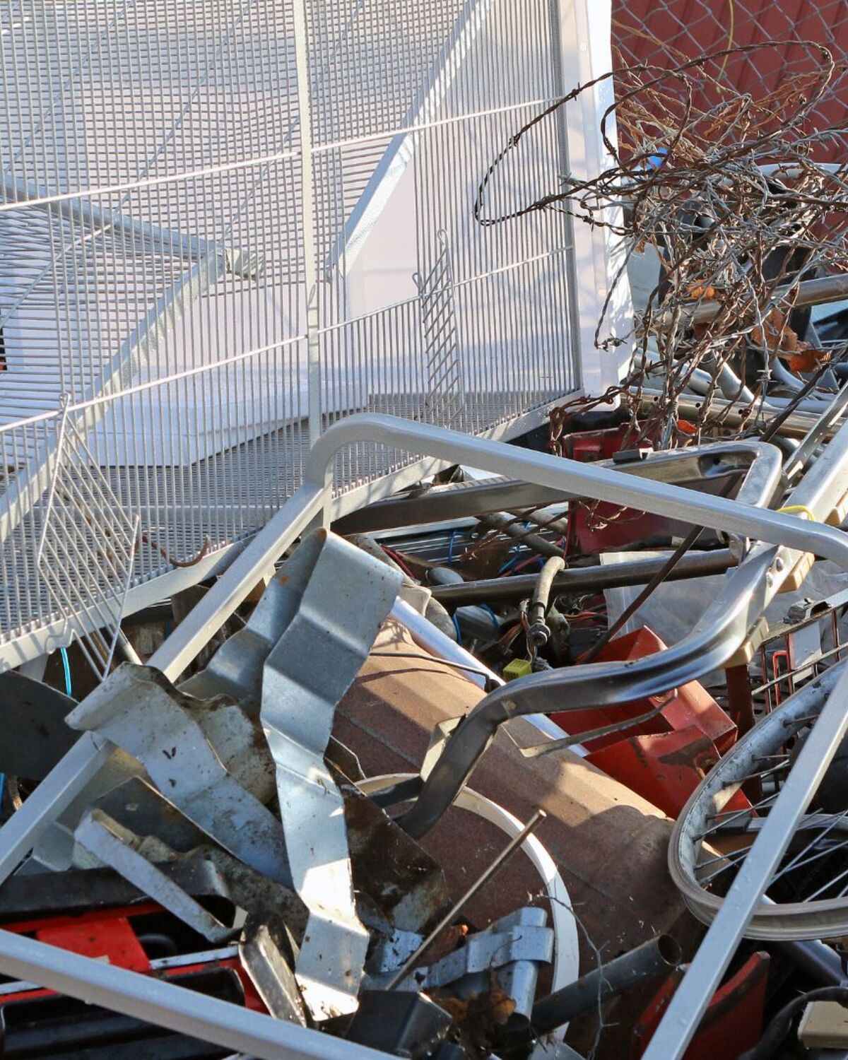Furniture being secured inside a loaded moving truck